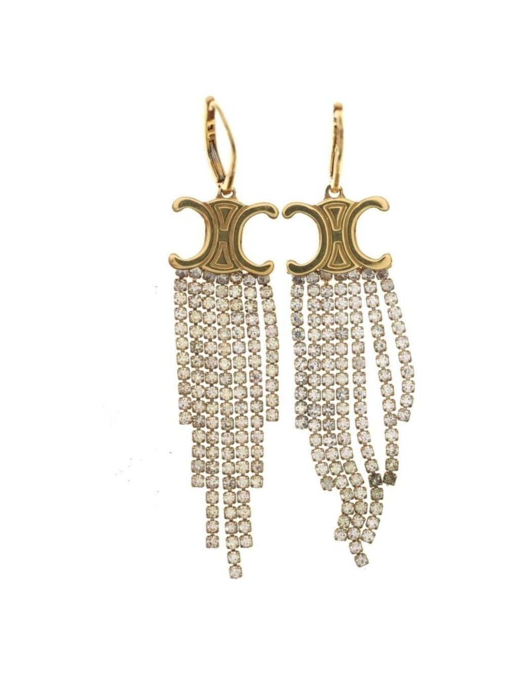 Celine Triomphe Fringe Earrings